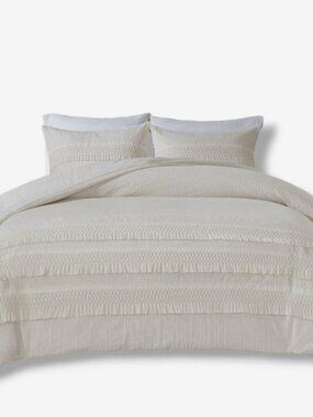 Madison Park Ivory Amaya Seersucker Comforter Full/Queen